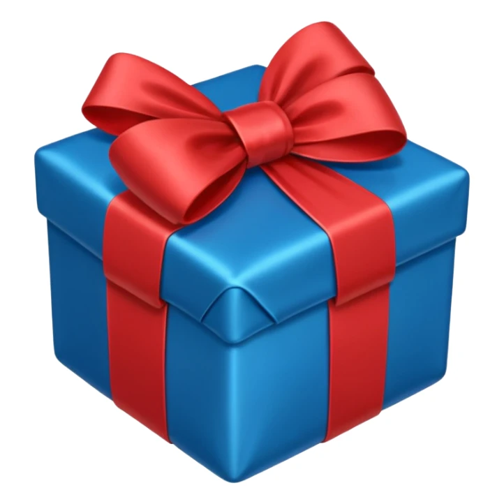 red and blue gift emoji sticker