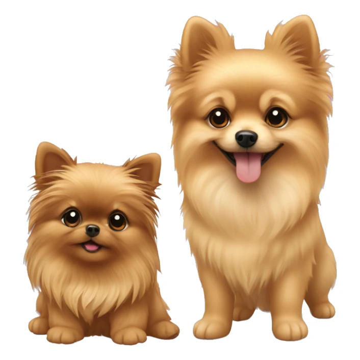 pomeranian and yorkie puppy sticker