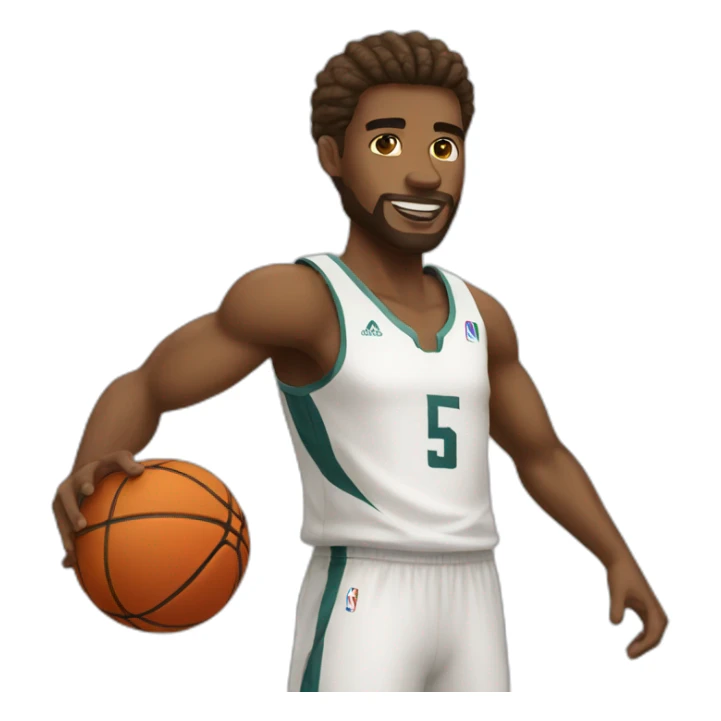 Basketball player sticker