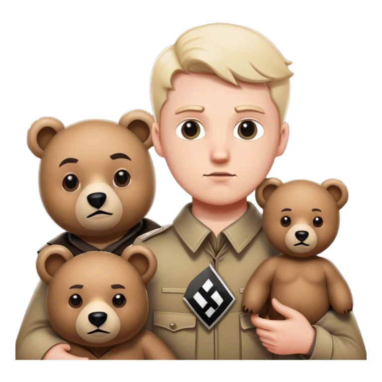 Two bears and a neo nazi sticker