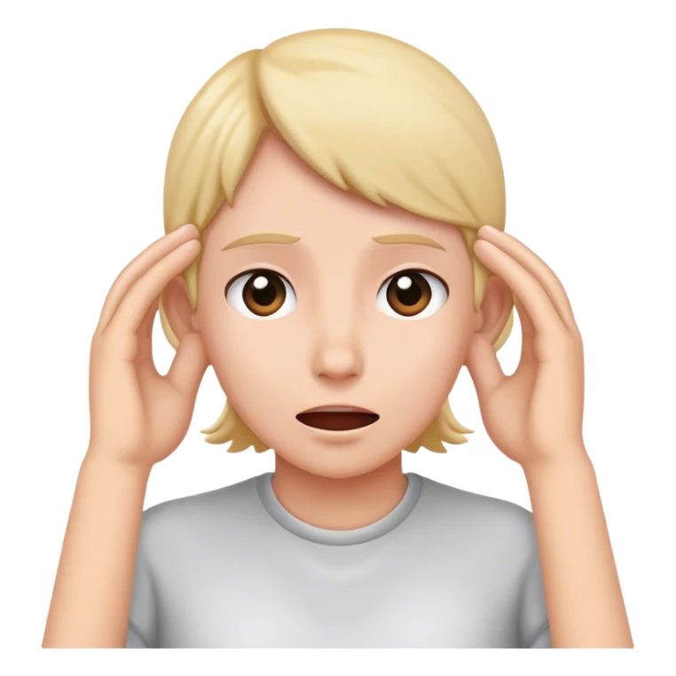 Covering ears because of noise  sticker