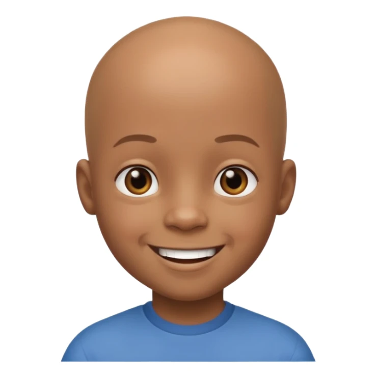 little bald black boy sticker