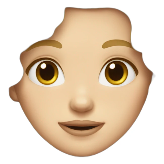 White girl with blond, curly hair and slight tooth gap sticker