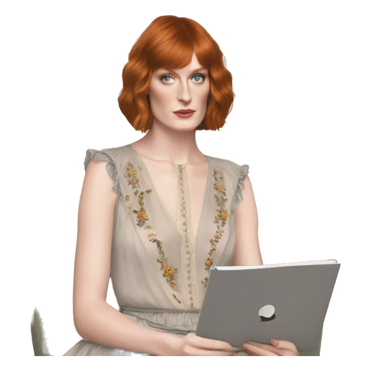 florence welch meets taylor swift journaling session sticker