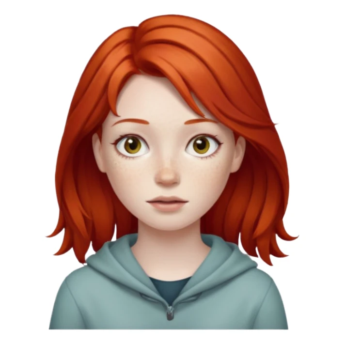 girl red hair sticker