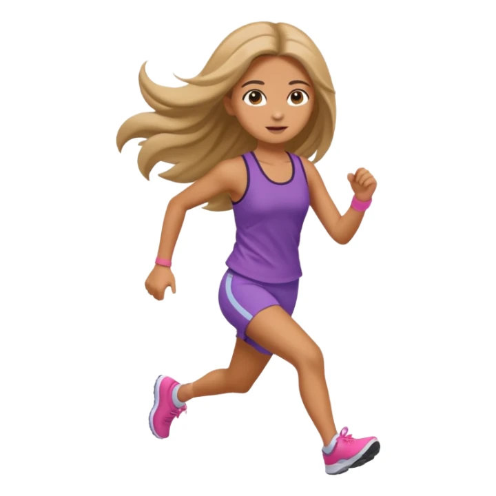 girl running cuter outfit  sticker