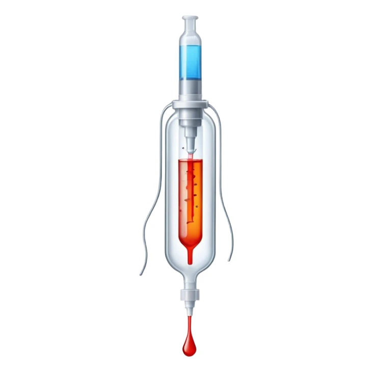 loading icon made of a syringe and IV drip sticker