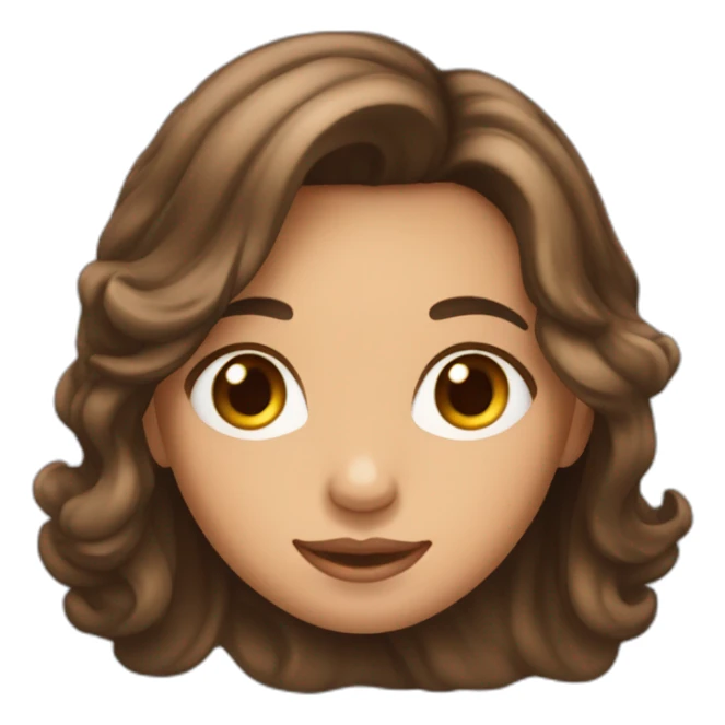 Fille au cheveux brune chatin fonceé sticker