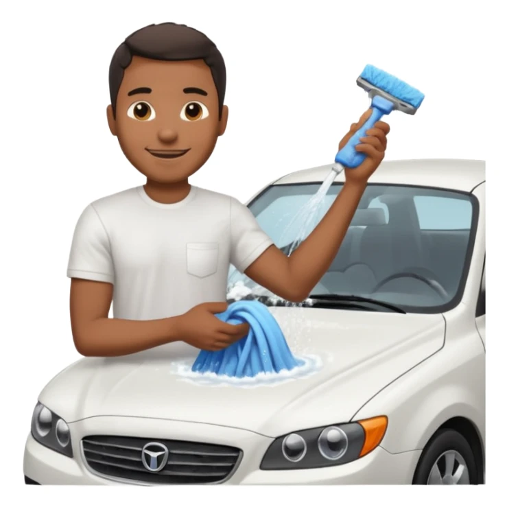 car washer black man  sticker