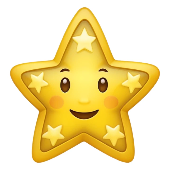 A star emoji with a cheerful face. sticker