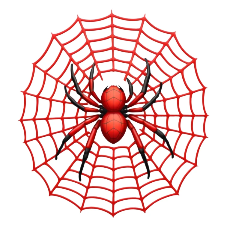 simple Red web, no spider just the web sticker