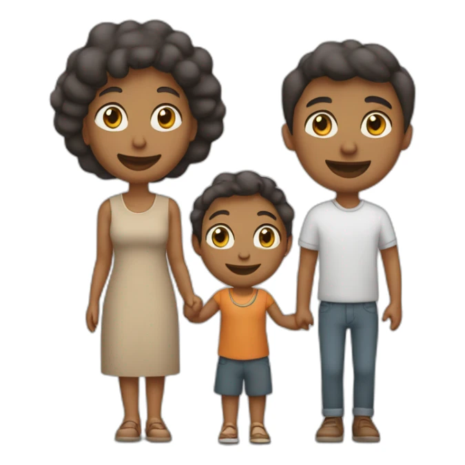 Pai, mãe e um casal de filhos viajando sticker