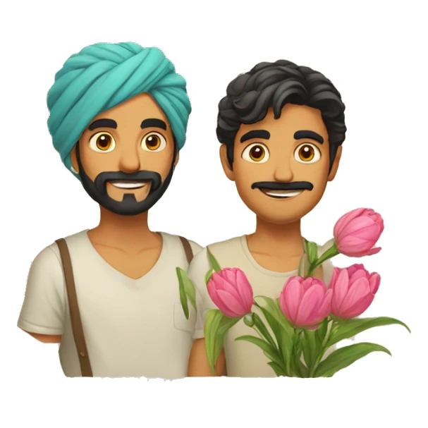 Sudhar boys and flower sticker