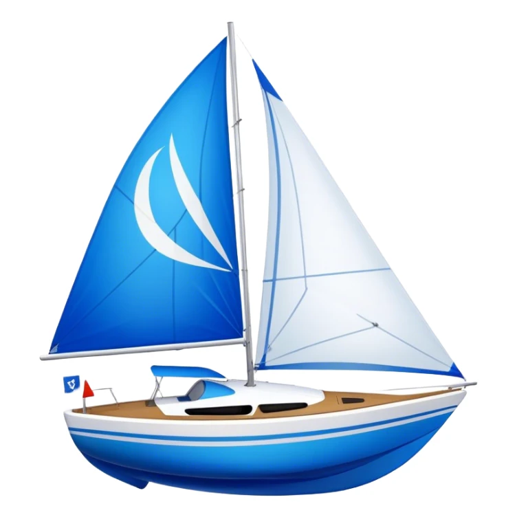 Sailboat - Sunfish (Model Year: 2021) (Iconic colour: Bright sail with blue and white) sticker