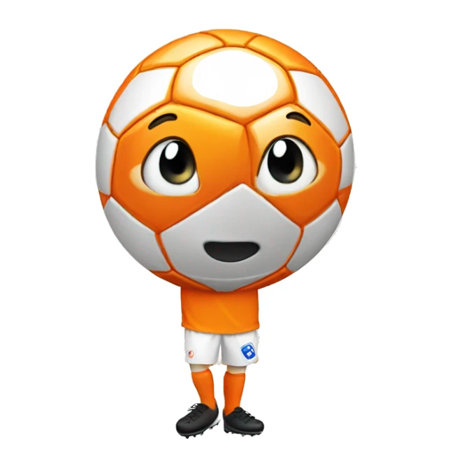 orange soccer sticker