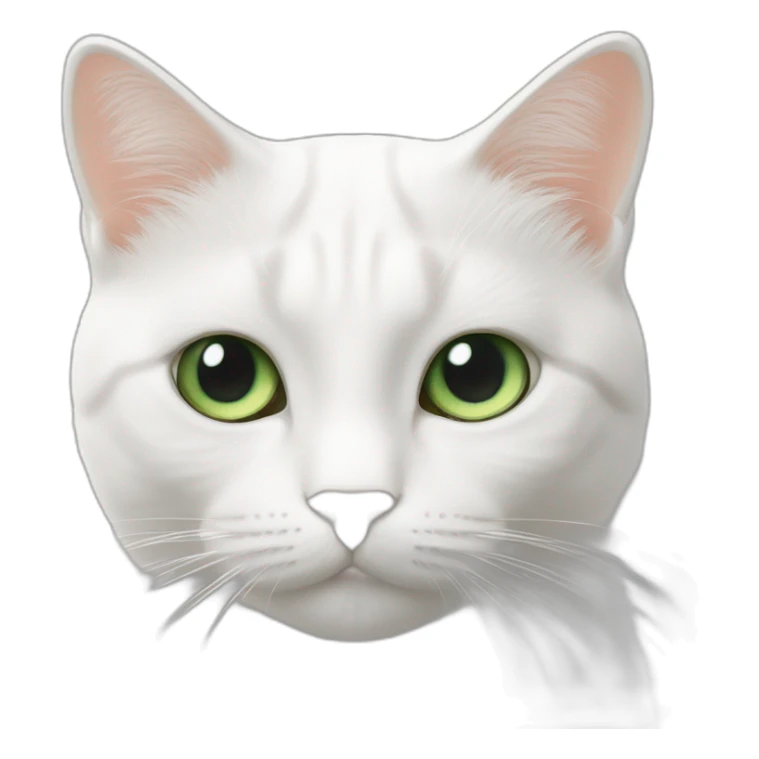 Deux chats blancs aux yeux verts sticker