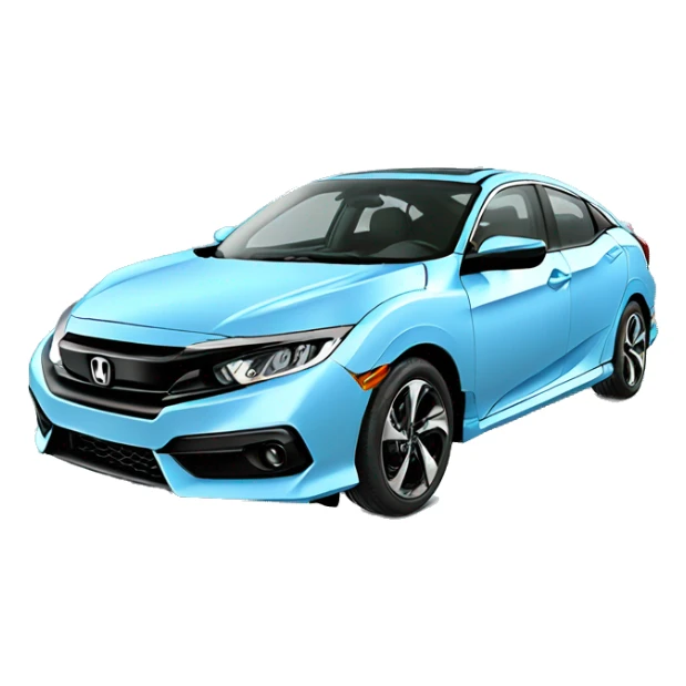 2017 honda civic in baby blue  sticker