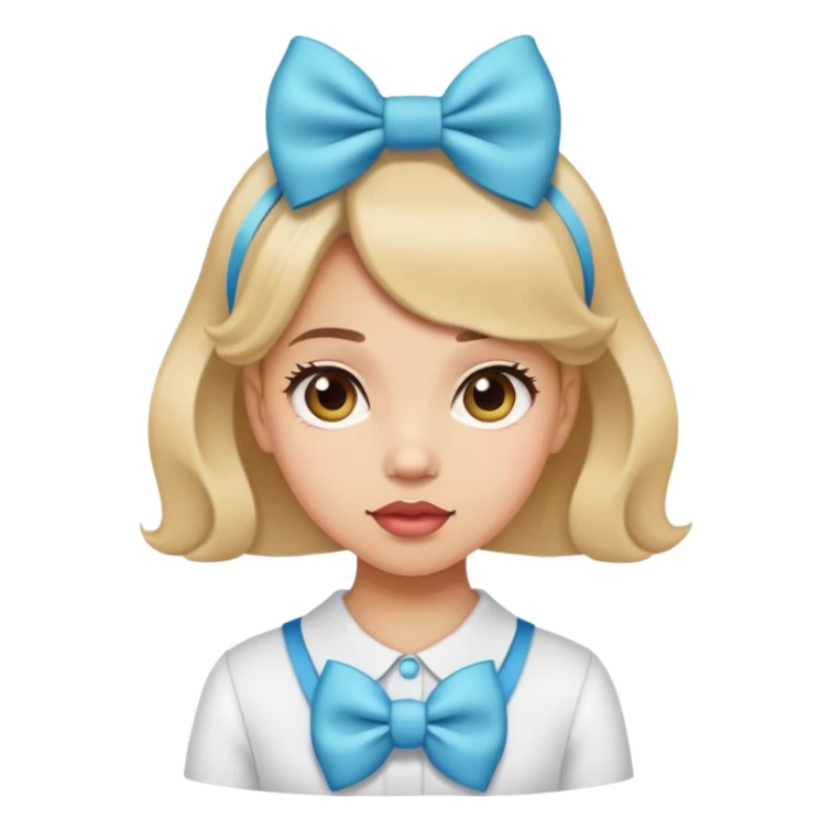 A girl with a hairbow sticker