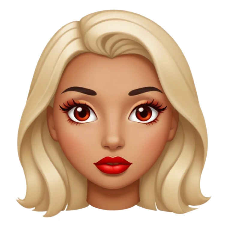 girl with lashes and big lips sticker