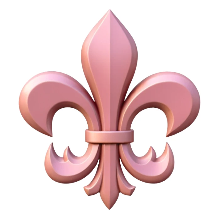 Fleur de lis made of SPAM sculpture  sticker