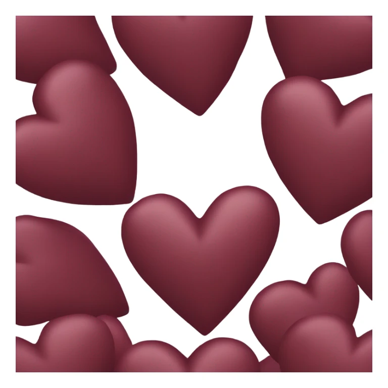 Large dark red love heart sticker