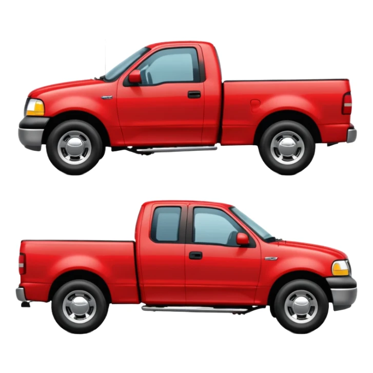 2001 Ford F150 pickup truck side view red sticker