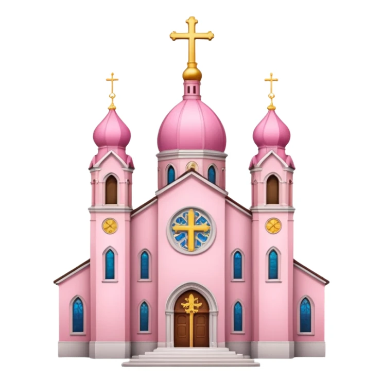 make a catholic church with very girly pink tones sticker