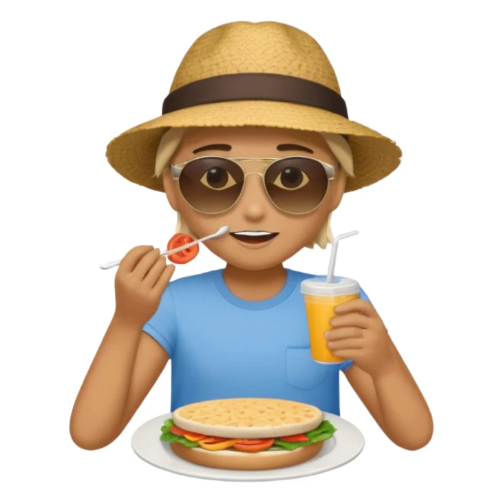 someone eating lunch sticker