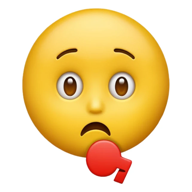 Classic emoji with a red ? and shocked face sticker