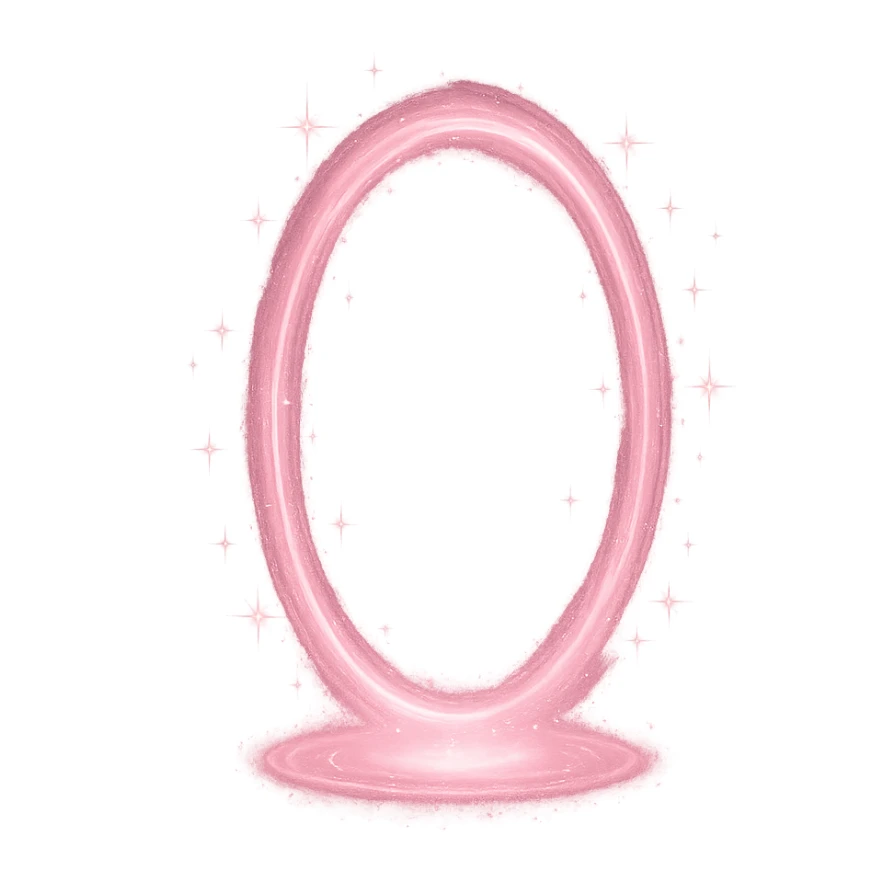 pink magical portal with sparkles sticker