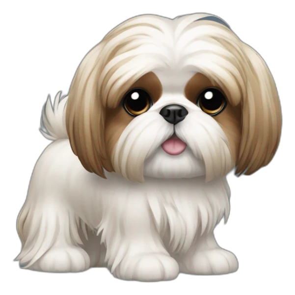 Dog Shih Tzu with long hairs full-body sticker