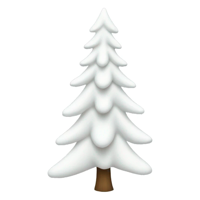  actual white fir christmas tree isolated.  sticker