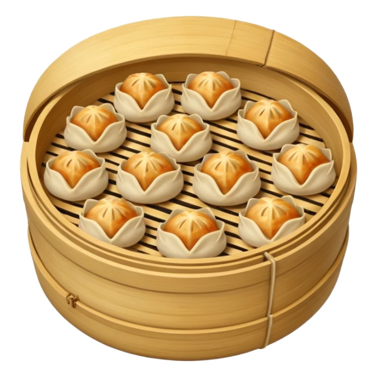 gyoza in bamboo steamer sticker