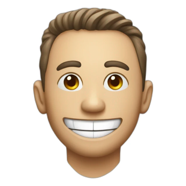 the man smiles and has poker chips instead of eyes sticker