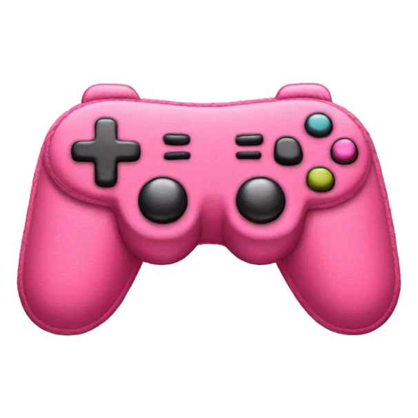 rug in the shape of a pink gamepad sticker