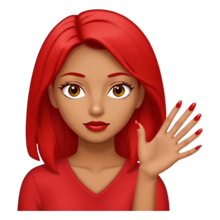 Girl with a attitude and long nails sticker