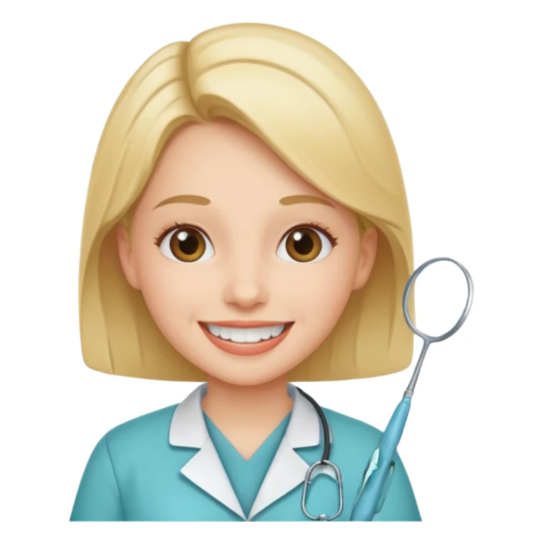 A girl who is dentist  sticker