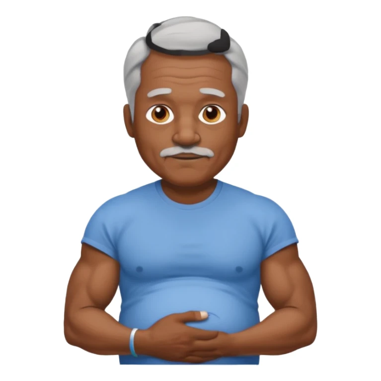 Grandpa that has muscles and is pregnant and is brown sticker