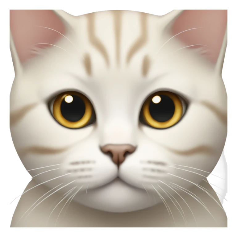 british shorthair beige white cat sticker