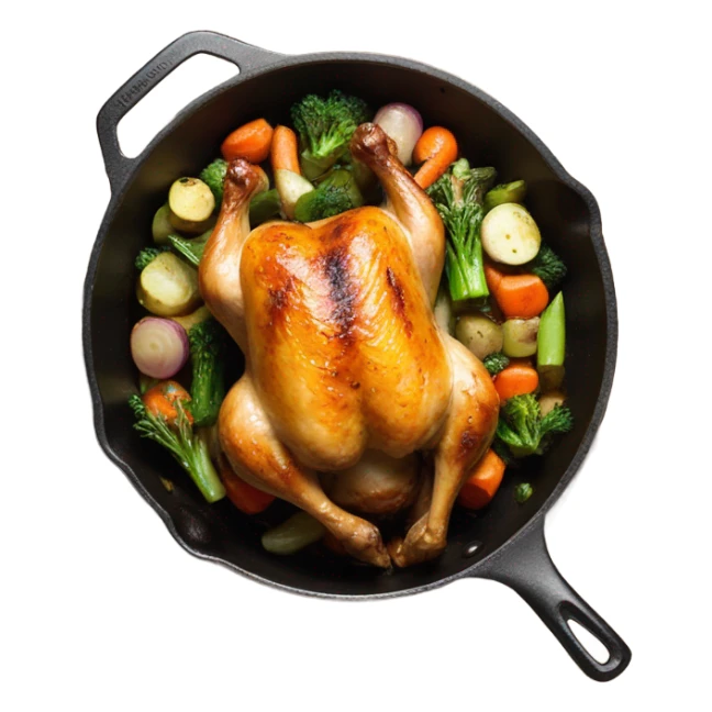 Skillet-Roasted Chicken with Spring Vegetables sticker