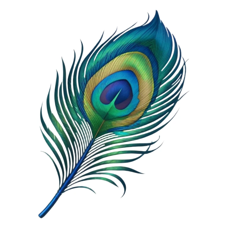 Peacock feather sticker