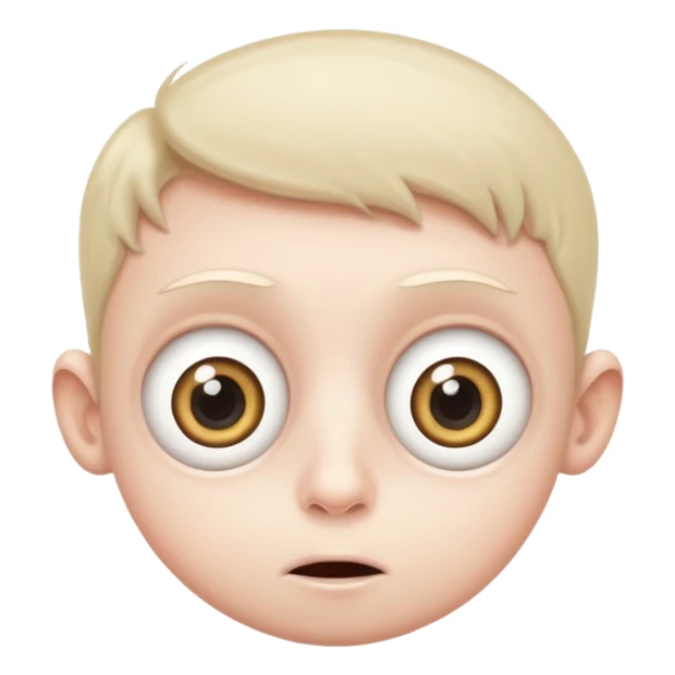 Little man with three big eyes sticker