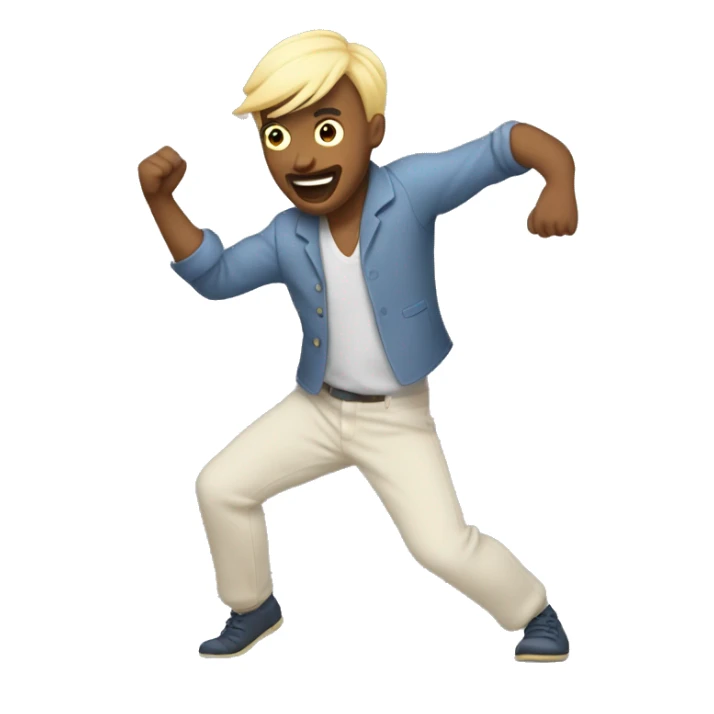 man dancing but the dance moves are like he’s punching downward sticker