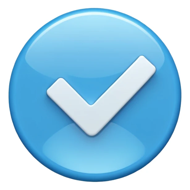 make a blue tick emoji sticker
