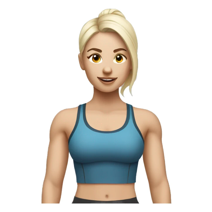 personal trainer woman white skin sticker