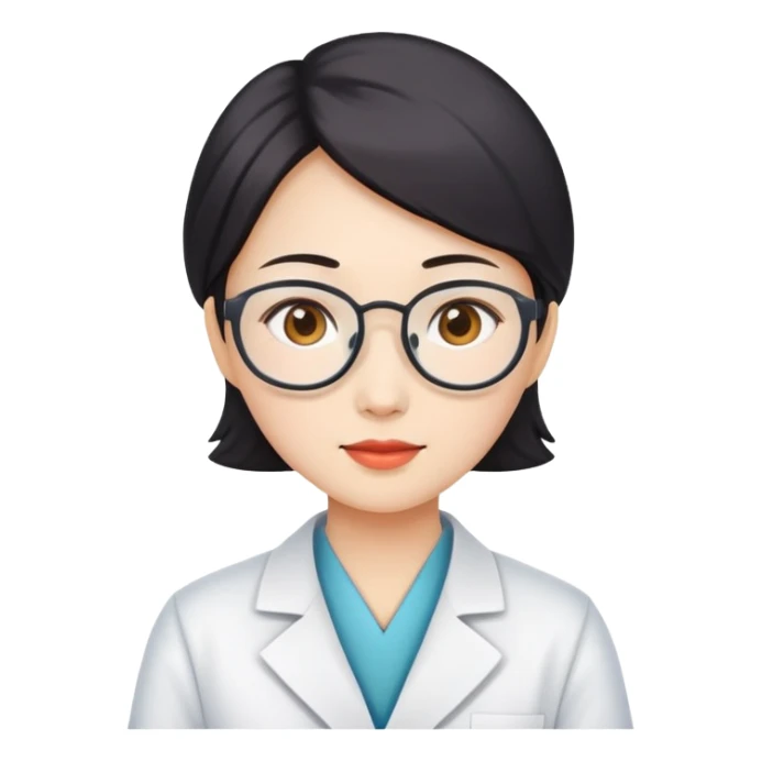 Chinese scientist woman super realistic  sticker