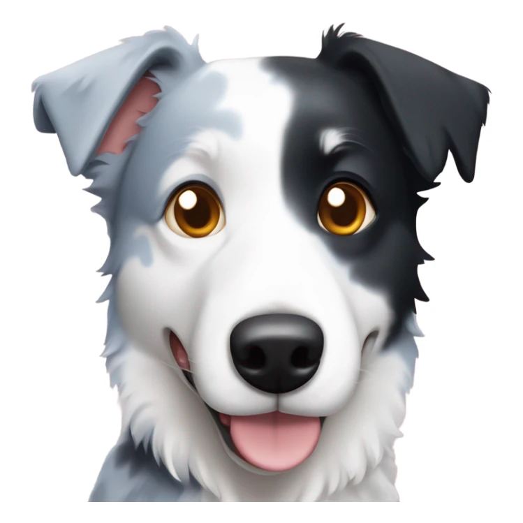 Border collie/blue heeler dog with hearts as eyes  sticker