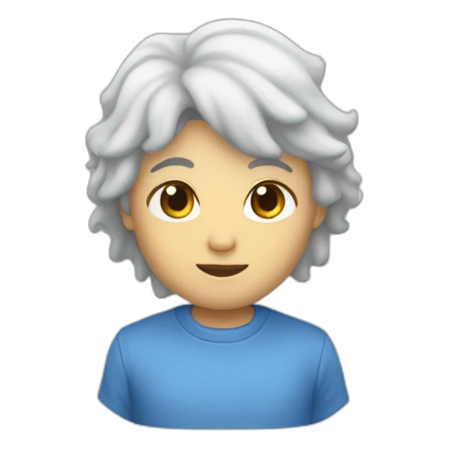 white-cicle-blue-halo sticker