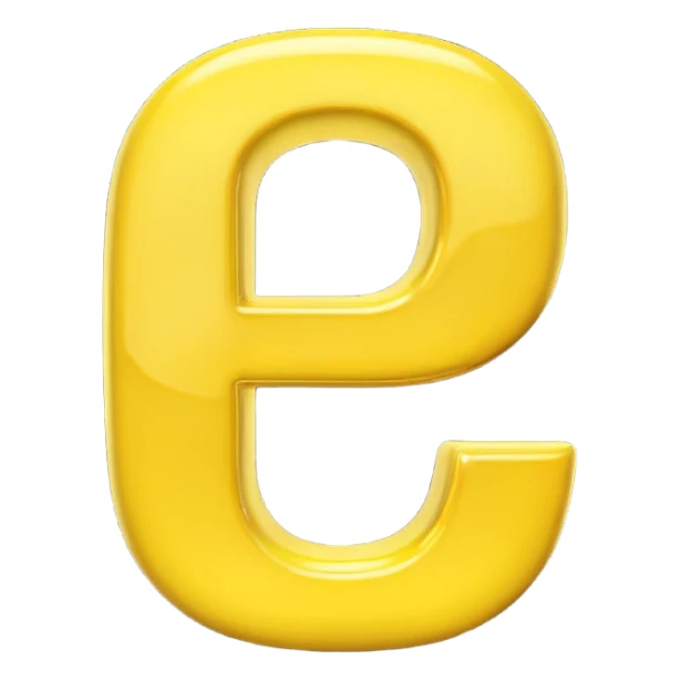yellow letter D emoji sticker
