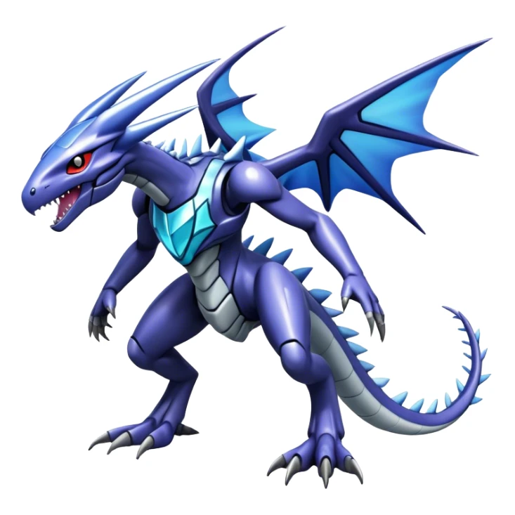  Cool Edgy Shiny Godly Ethereal Digimon-Genesect-Dialga-Reptile-hybrid full body sticker